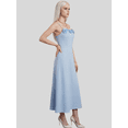 thumbnail image 4 of Vestido Midi Elegante con Tirantes y Detalle Floral, Estilo Femenino y Sofisticado para Muje, 4 of 5