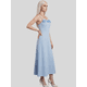 thumbnail image 4 of Vestido Midi Elegante con Tirantes y Detalle Floral, Estilo Femenino y Sofisticado para Muje, 4 of 5