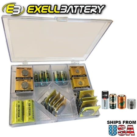 32pc Exell Battery Essentials Kit(Best & Most Popular Small Battery (Best Small External Battery)