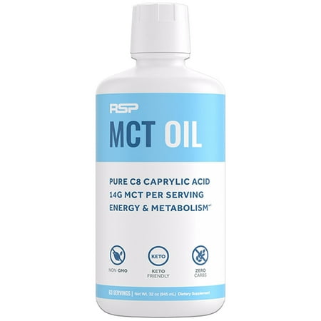 RSP Nutrition MCT Oil, Energy & Metabolism Booster, Keto Friendly - 32oz (Unflavored)