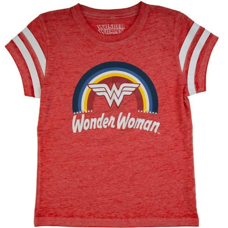 Wonder Woman Rainbow Logo Burnout T-Shirt (Little Girls & Big Girls)