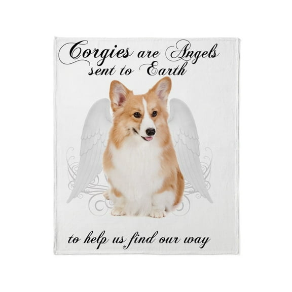 CafePress - Corgi Angel Throw Blanket - Soft Fleece Throw Blanket, 50"x60" for All Ages