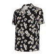 thumbnail image 3 of Daiia Daisies Flowers Pattern Men’s Polo Shirts,Solid Deck Shirt,Classic Fit, Breathable Cotton Polo for Casual and Sport Wear-, 3 of 9