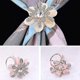 thumbnail image 4 of 2024 6pcs Women's Faux Pearl Crystal Rhinestone Scarf Ring Buckle Clip, 4 of 5
