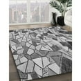 thumbnail image 3 of Ahgly Company Tapis Rond Lavable en Machine Intérieur Transitionnel Gris Carbone, 8 Pieds Rond, 3 of 7
