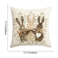 thumbnail image 3 of Cojín decorativo para mesa de comedor con diseño de conejos de Pascua para uso doméstico, sofá, sala de estar, ropa de cama, funda de almohada de poliéster., 3 of 6