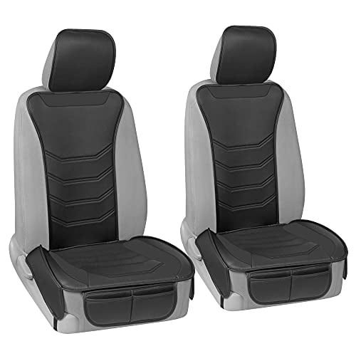 Motor Trend Luxefit Black Faux Leather Car Seat Cover For Front Seats 2 Piece Set Padded Universal Fit Luxury Sideless Protector Truck Van Suv - White Leatherette Baby Car Seat Cover Motor Trend Luxefit Black Faux Leather Car Seat Cover For Front Seats 2 Piece Set Padded Universal Fit Luxury Sideless Protector Truck Van Suv - White Leatherette Baby Car Seat Cover