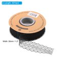 thumbnail image 2 of Uxcell Lace Trim Ribbon Polyester Wedding Lace Ribbon Lace Gift Wrap Ribbon for Dress Decorations Black 50Yard, 2 of 6