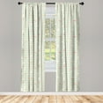 thumbnail image 4 of Ambesonne Modern Window Curtains, Pastel Grunge Branches Art, Each 28" W x 95" L, Champagne and Pale Teal, 4 of 4