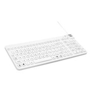 Man & Machine Low Profile Premium Waterproof Disinfectable Keyboard - White