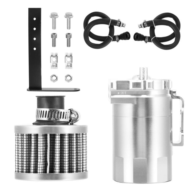 Separador De Aceite Firme Separador De Aire De Aleación Separador De Aire De Goma Reemplazo Del Recipiente De Captura Tanque De Combustible Portátil Separador De Gas Y Aceite Apto Para Ford F150 Eigraketly VI009601-03