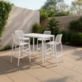 thumbnail image 3 of Meridian Furniture Mykonos Tabouret de Patio Extérieur Blanc (Ensemble de 4), 3 of 8