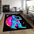 Colorful Astronaut Floating in Space with Planets and Stars Area Rug ...