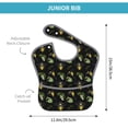 thumbnail image 2 of Bingfone Mess-Proof Baby Bib - Waterproof Bib for Baby Boy or Girl with Food Catcher Pocket, Unisex-Bee Floral, 2 of 6