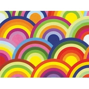 Pack of 1, Rainbow Circles 26" x 833' Full Ream Roll Gift Wrap for Holiday, Party, Kids' Birthday, Wedding & Special Occasion Packaging