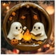 thumbnail image 1 of Decoraciones de Halloween, adornos de Halloween, regalos de Halloween, decoración colgante de escena de Halloween, lindo colgante de dos pequeños fantasmas asando fantasmas, 1 of 6