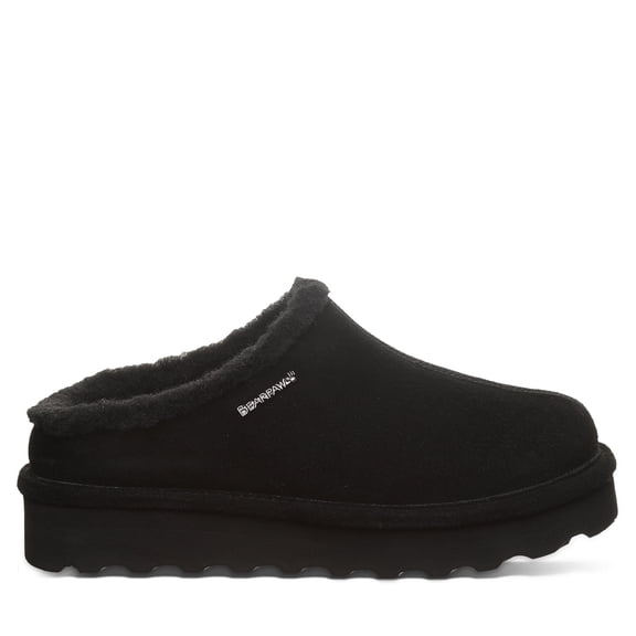 BEARPAW Women's Izzy Platform Lo Black Clog Size 7 | Women's Boots | Comfortable Winter Boot