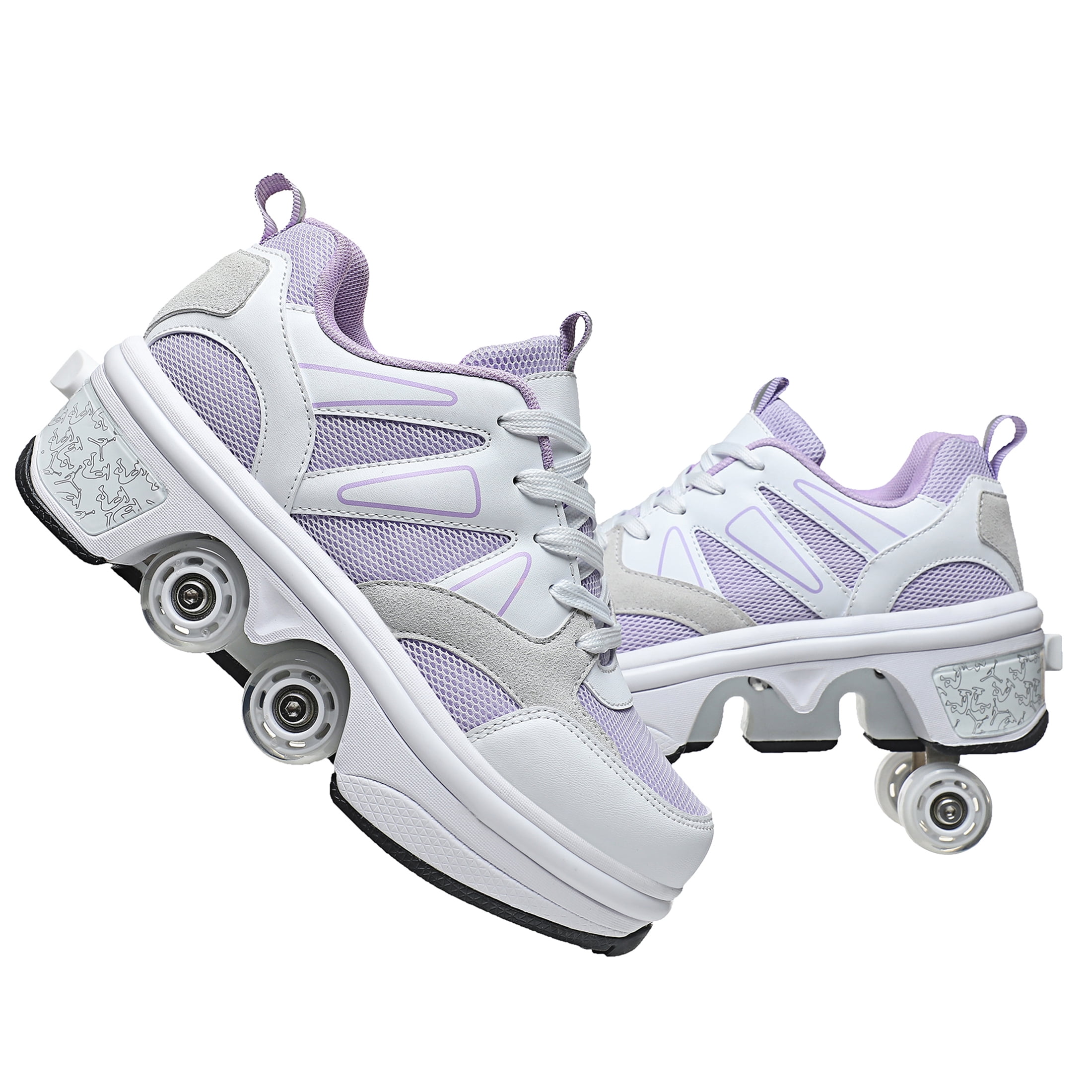 KOFUBOKE Roller Skate Shoes - Sneakers - Roller Shoes 2-in-1 Suitable ...