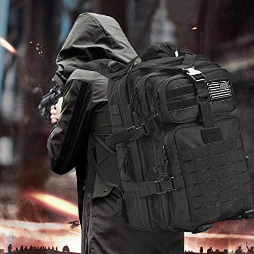 black molle backpack