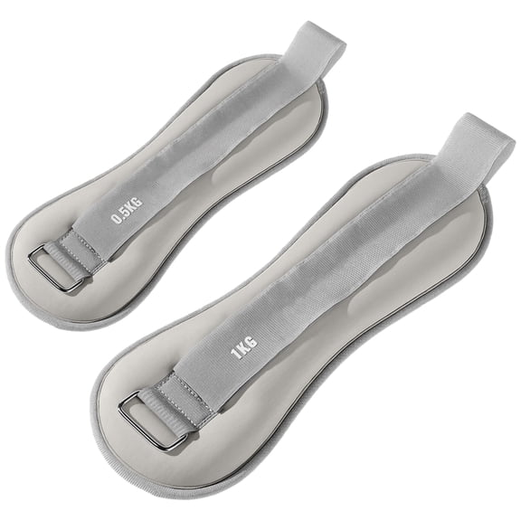 2 Pcs Ankle Weights Ankle Cuff, Adjustable Ankle Cuffs, 3.3 lbs (1.5 kg), Grey and Pink, Ideal for Exercise and Fitness