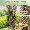 thumbnail image 4 of LINJH Garden Arbor with Bench & 2 Planter, Wooden Garden Arch for Climbing Plants w/Love Seat, 2 Trellises & Planting Box to Grow Grapes & Vines, 2-Person Outdoor Wood Seating for Patio, Backyard, 4 of 9