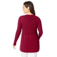 thumbnail image 2 of Jessica London Women's Plus Size Ribbed Baby Doll Tunic Sweater, 2 of 6