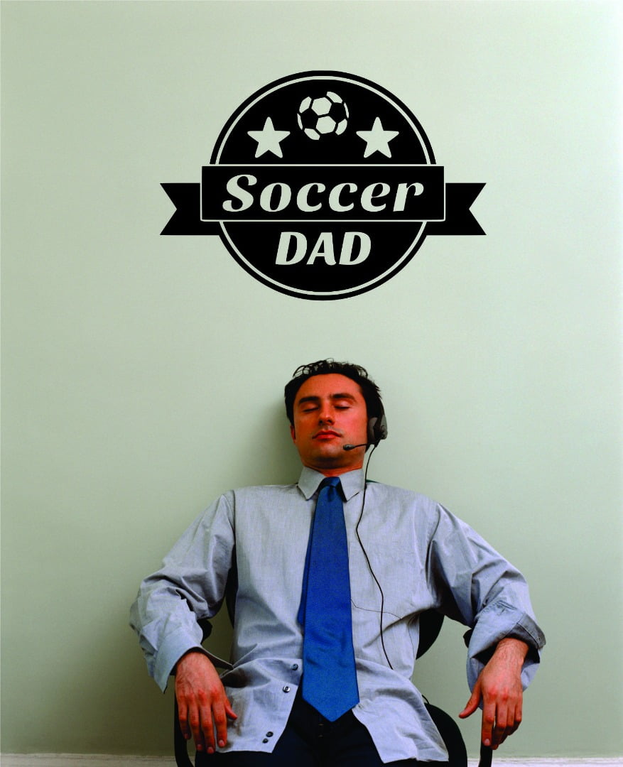 12 x 18 Black Design with Vinyl RAD 916 1 Soccer Dad Sport Ball Design Boy Girl Teen Wall Decal 12 x 18 Black Design with Vinyl RAD 916 1 Soccer Dad Sport Ball Design Boy Girl Teen Wall Decal