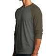 thumbnail image 4 of Men's Raglan Baseball Shirts 3/4 Sleeve Tops Regular Fit Casual Basic T-Shirts Green 2XL, 4 of 8