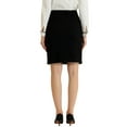 thumbnail image 3 of INSPIRE CHIC Womens' Elegant A-Line High Waist Short Skirts with Pockets Black XS, 3 of 5