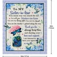 thumbnail image 2 of Sister in Law Gifts Blanket Gifts for Sister in Law Bonus Sister Gifts for Birthday Christmas Wedding Engagement, Throw Blankets Flannel Fleece Soft Warm Cozy for Bed Sofa Couch 50\u201dx60\u201d, 2 of 6