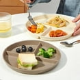 thumbnail image 3 of Portion Control Plate For Adults Weight Loss, Round Bariatric Portion Control Plate, Reusable Wheat Straw Divided Plate With 3 Compartments, Dishwasher & Microwave Safe (1 Pc), 3 of 7