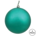 thumbnail image 3 of Vickerman 6" Teal Glitter Ball Ornament, 4 per Bag, 3 of 5