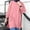Pink, variant on Holzkary Long Shirts for Muslim Women Autumn New Muslim Stand Up Collar Button Solid Color Long Sleeved Shirt Green S