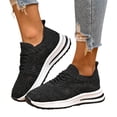 thumbnail image 5 of YLYL Women's Sneakers Casual Slip-On Lace-Up Hollow Out Crochet Lightweight Breathable Comfortable Walking Shoes, 5 of 6