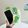 thumbnail image 5 of Kawaii Phone Cases for iPhone 13 Pro,Cute Cartoon Dinosaur Phone Case 3D Funny Green Dinosaur Phone Case for Women Girls Soft Silicone Shockproof Cover for iPhone 13 Pro, 5 of 14