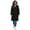Black, variant on Women Hooded Rain Jacket Long Waterproof Raincoat Casual Full Zip Anorak Midi Windbreaker Pockets White M