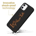 thumbnail image 3 of Case Yard Wooden Case for iPhone-12-Mini Soft TPU Silicone cover Slim Fit Shockproof Wood Protective Phone Cover for Girls Boys Men and Women Supports Wireless Charging I Love NY Design, 3 of 7