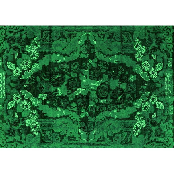 Ahgly Company Indoor Rectangle Persian Green Bohemian Area Rugs, 8' x 10'