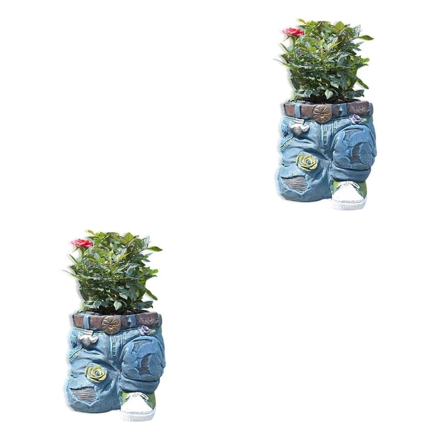 Advancent Jeans pantalones maceta Retro ropa maceta resina balcón planta cultivo maceta resina balcón jardín decoración regalo Type1 NO1 Advancent CBP593053