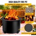 thumbnail image 5 of 21.5 Inch  Fire Pits Large   Fire Pit Carbon Steel Stove Bonfire Fire Pit Portable Outdoor Fire Bowl for Picnic Camping Backyard, 5 of 6