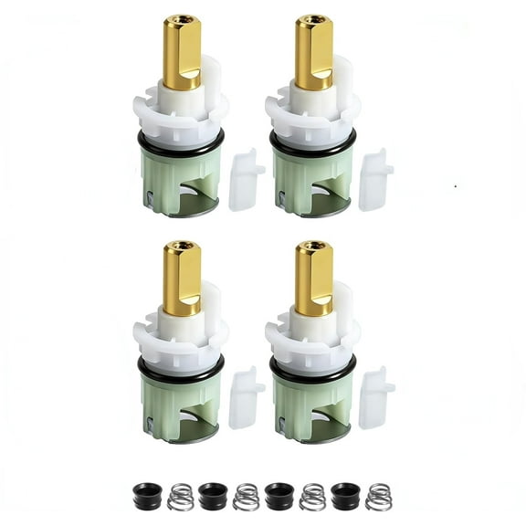 4 SETS RP25513 Faucet Stem Replacement For Delta, with Cartridge RP4993 Seat and Spring, Compatible with Delta Bathtub Sink Bathroom Two Handle Faucets
