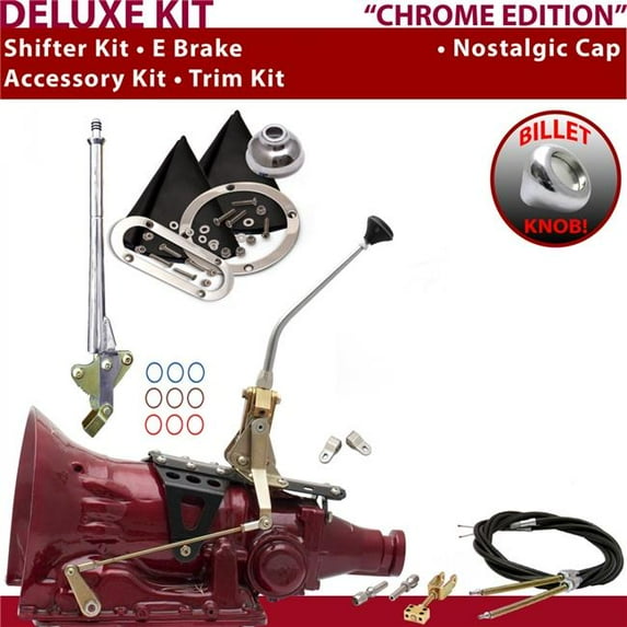 American Shifter TH200 Shifter Kit Chrome 10 in. E Brake Cable Clevis Trim Kit for EFDFB