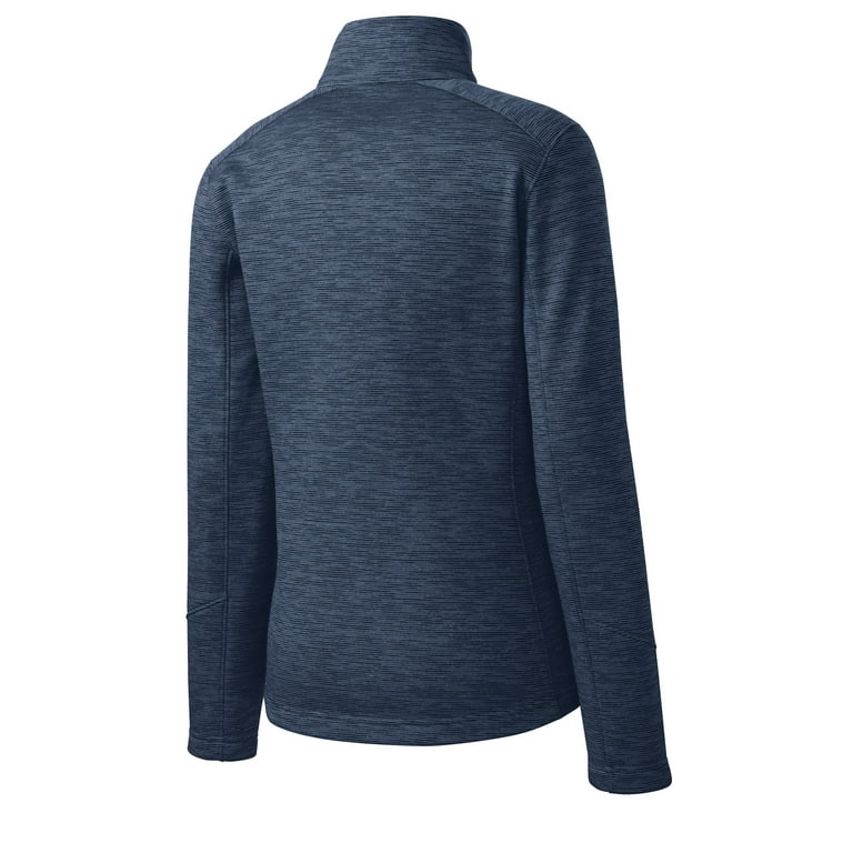 Port Authority Ladies Digi Stripe Fleece Jacket M Navy Walmart