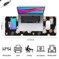 thumbnail image 5 of Long Mouse Pads for Desk,Costumed Ghost Halloween Pattern Desk Mats on Top Of Desks, Desk Mouse Pad Extra Large with 3mm Non-Slip Base and Stitched Edge for Gaming,Office,Work,Home 31.5"x11.8", 5 of 6