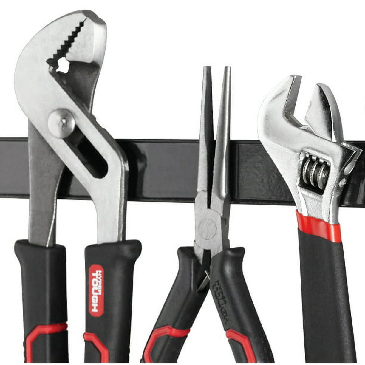 (2 pack) Hyper Tough Magnetic Tool Holder Wall Mounted Storage, Black