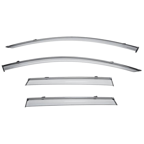 Wellvisors Side Window Visors Wind Deflectors Rain Guard With Black Trim for 2017 2018 2019 2020 2021 2022 2023 2024 Volvo V90 3-847VO008