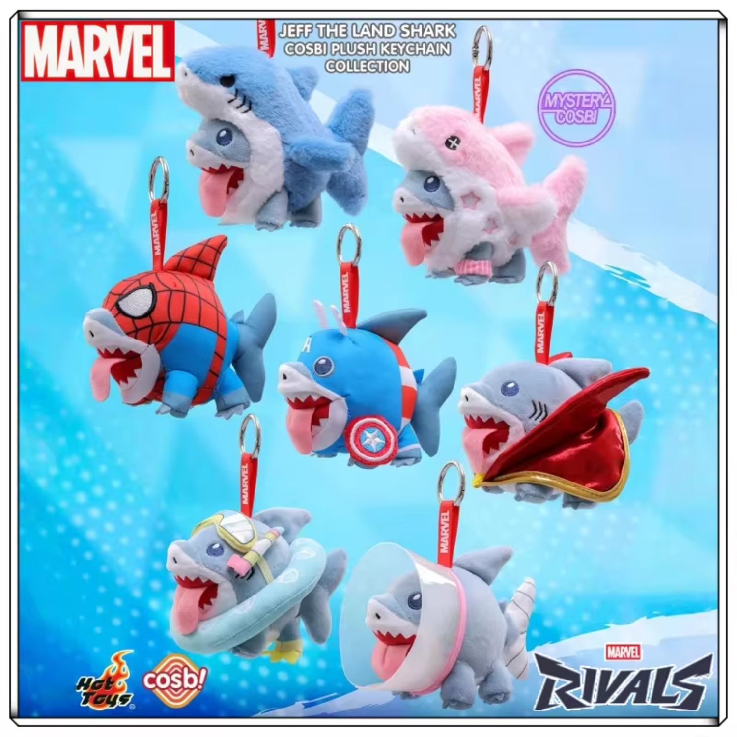 HotToys Cosb! Marvel Jeff the Land Shark Plush Keychain Collection Blind Box