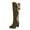 Khaki, variant on Fesfesfes Fuzzy Boots for Women Shoes Solid Color High Heel Casual Warm Winter Knee High Boots US:9.5(43)