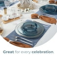 thumbnail image 5 of Exquisite Fancy Disposable Dinner Plates - Crystal Sapphire Design, 40 Count, 5 of 6