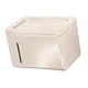 thumbnail image 5 of Caja de pañuelos para baño, soporte para papel higiénico, creativa y resistente, para montar en la pared. Blanco, 5 of 9